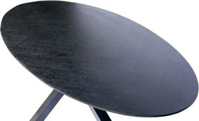 Eettafelblad ovaal eiken fineer zwart - 240 x 120 x 4 cm