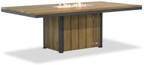 Lifestyle Garden Furniture Seaside Teak Dining Vuurtafel X Aluminium/teak Grijs