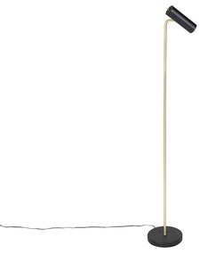 Moderne vloerlamp zwart met goud - Beata Modern GU10 Binnenverlichting Lamp