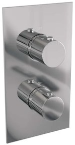 Brauer Chrome Edition inbouwthermostaat - met inbouwdeel - 2 gladde knoppen - chroom 5-CE-5100