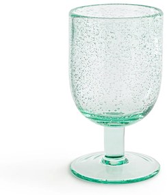 Set van 6 glazen op voet in bubbelglas, Faraji