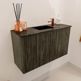 Mondiaz Joya DLux 70cm toiletmeubel shadow met wastafel faye midden 1 kraangat lava
