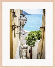 Ingelijste digitale print Narrow Alley In Positano