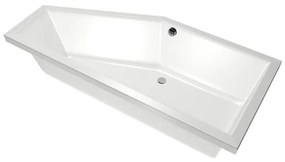 Xenz Society Hoekbad - 170x75x48 - afvoer Midden - Links - Compact - acryl - wit 6925-01