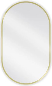 Mexen Loft ovale badkamerspiegel 85 x 50 cm, gouden frame - 9851-085-050-000-50