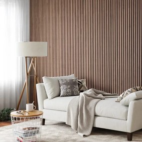 AKU Paneel Akoestisch Vilt Walnoot 260x60x2,1cm - 260 cm x 60 cm x 2.1 cm | 10 kg | Paneli akoestische wandpanelen - AKU Wandpanelen