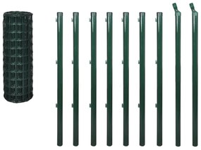 vidaXL Euro hek 10x0,8 m staal groen
