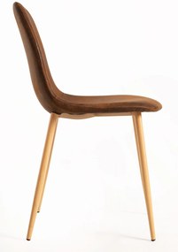Pak 4 Teok Kunstlederen Stoelen