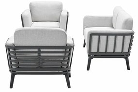 Garden Impressions Sentosa loungeset 4-delig - donker grijs