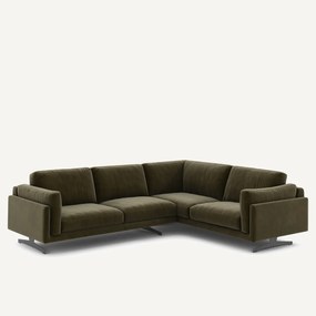 Hoekbank fluweel, César