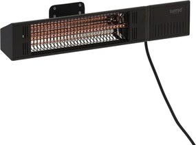 Terrasverwarmer voor buiten | Sunred Ultra Fortuna | Aluminium | Zwart | 55x9cm | Kees Smit Tuinmeubelen
