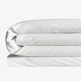 [*] Sampras Dekbedovertrek In 300 Thread Count Satijn Wit & Bed 135/140cm (220 X 220 Cm) - Sklum