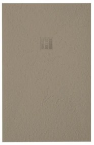 ZEZA Grade douchevloer - 160x100cm - antislip - antibacterieel - mineraalmarmer - rechthoek - mat cream (creme) 400000000000019510