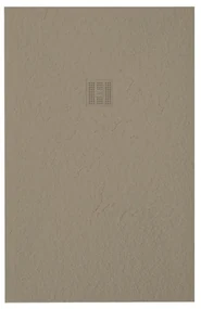 ZEZA Grade douchevloer - 160x100cm - antislip - antibacterieel - mineraalmarmer - rechthoek - mat cream (creme) 400000000000019510
