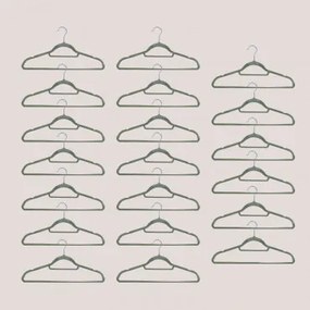 Set Van 20 Fluwelen Hangers Palou Groen – Khaki - Sklum