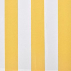 vidaXL Luifel uitschuifbaar 400 cm geel en wit