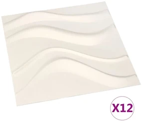 vidaXL 12 st Wandpanelen 3D 3 m² 0,5x0,5 m