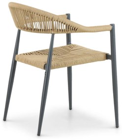 Tuinset 4 personen 120 cm Aluminium/rope Taupe Lifestyle Garden Furniture Granada/Vienna