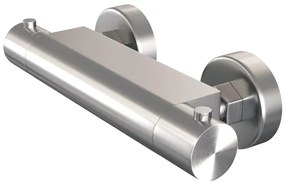 Brauer Brushed Edition Thermostaatkraan opbouw - 2 gladde knoppen - PVD - geborsteld RVS 5-NG-234