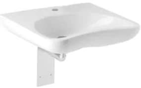Plieger Brussel New rolstoel wastafel 64x55cm m. kraangat z. overloop wit