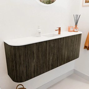 Mondiaz Joya 115cm toiletmeubel ronding links/rechts shadow met wastafel faye midden 1 kraangat talc