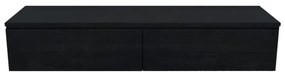 Arcqua Living Onderkast - 160x46x30cm - 2 lades - greeploos - gemelamineerd spaanplaat - oak black ONK494591
