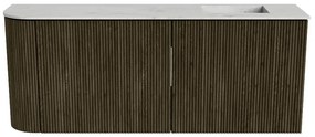 Mondiaz Joya DLux 100cm toiletmeubel ronding links shadow met wastafel faye rechts zonder kraangat opalo