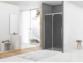 Van Rijn Products ST06 Softclose schuifdeur - 178x200cm - rookglas - dikte 8mm - incl. greep - chroom ST06300180GR