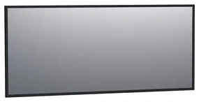 Brauer Onyx rechthoekige spiegel 160x70cm zwart geborsteld