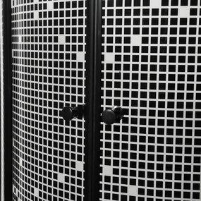 Kerra Pixel douchecabine kwartrond 80x80cm zwart met douchebak
