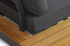 Loungeset 6 personen Aluminium/Teak Grijs Lifestyle Garden Furniture Vittoria
