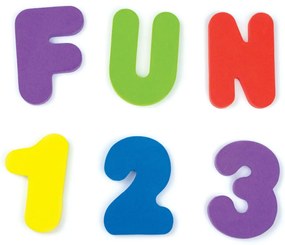 Munchkin 36-delige Badspeelset letters en cijfers meerkleurig