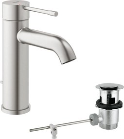 Grohe Essence New 1-gats wastafelmengkraan Supersteel