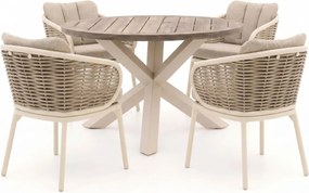 + 10% kassakorting | Diningset Apple Bee | 4 personen | Tuinset teakhout | 5-delig | Kees Smit Tuinmeubelen