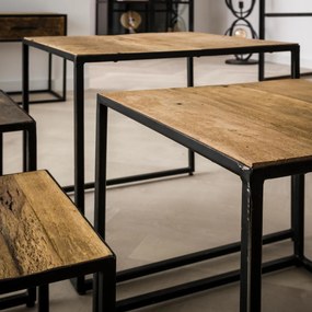 Set Van 4 Vierkante Salontafels - 50 X 50cm.