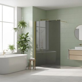 Walk-in douchewand Rea Flexi Grey / Gold 100