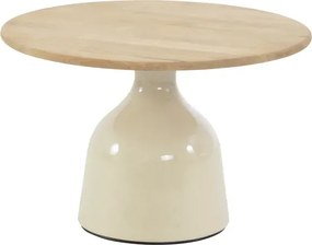 4 Seasons Outdoor June loungetafel crème met rond blad Ø 60 cm SALE Loungetafel beige weerbestendig