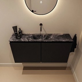 Mondiaz Ture DLux toiletmeubel 100cm urban met wastafel lava midden zonder kraangat