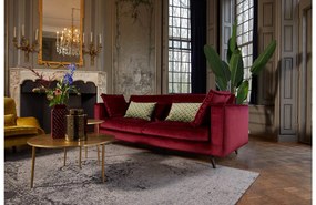 Goossens Bank Suite rood, stof, 3-zits, elegant chic