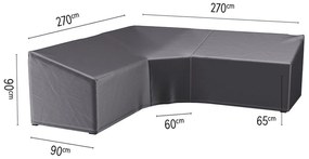 Platinum Aerocover loungesethoes 270x270x90x65 cm - L- vorm trapeze