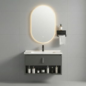 Badkamermeubelset met wastafel Toledo 60cm Grey