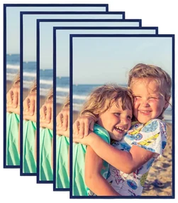 vidaXL Fotolijsten 5 st voor wand of tafel 20x25 cm MDF blauw