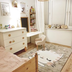 Tapijt PETIT KITTY kat poes poesje grijskleuring