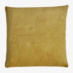 Vierkant Kussen 40x40 Cm Van Katoen Enid Geel – Messing - Sklum