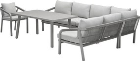 Garden Impressions Tarera lounge dining set 6-delig incl stoel - taupe