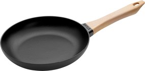 Staub Pans Koekenpan met houten handvat 24 cm, Zwart - Pans - Staub