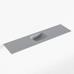 Mondiaz LEX Fontein - 120x30x0.9cm - wasbak midden - zonder kraangaten - voor toiletmeubel - Solid surface - Plata F51125Plata