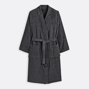 Badjas in badstof, kimono kraag, 450g/m², Haxel