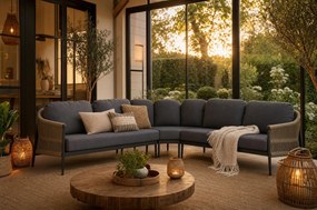 Hoek loungeset 5 personen Aluminium/Rope Taupe  Coco Romeo