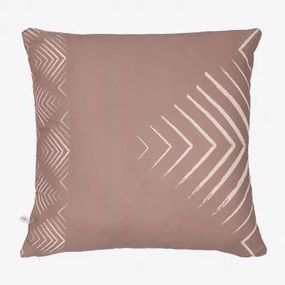 Vierkante Katoenen Kussenhoes (60x60cm) Alikas Style Bruin - Mokka - Sklum